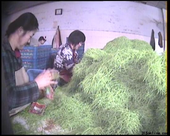 綠色色素染成的調(diào)味面制品
