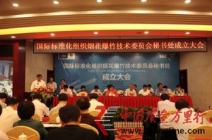 國際標準化組織煙花爆竹技術(shù)委員會秘書處在湘成立