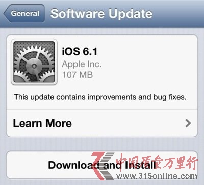 蘋果iOS 6.1導(dǎo)致部分用戶3G、電池問題